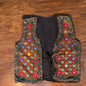 Hippie Vest with Embroidery & Mirrors
